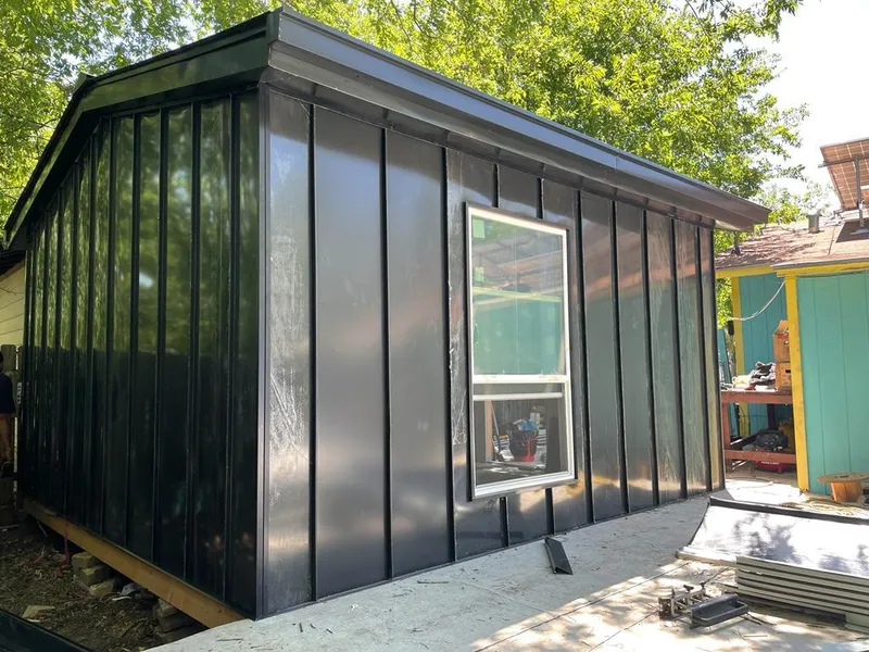 Black standing seam metal wall panels for Metal Roof Installation in Auburn